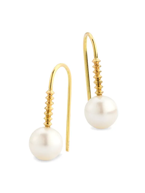 18K Pearl Shimmer Earrings sold by POPPY FINCH