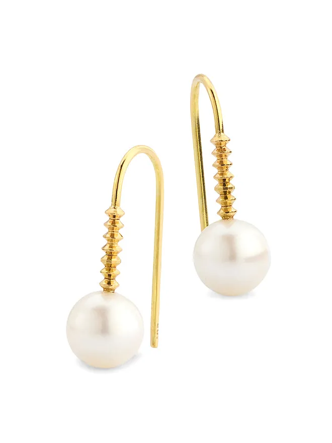18K Pearl Shimmer Earrings sold by POPPY FINCH