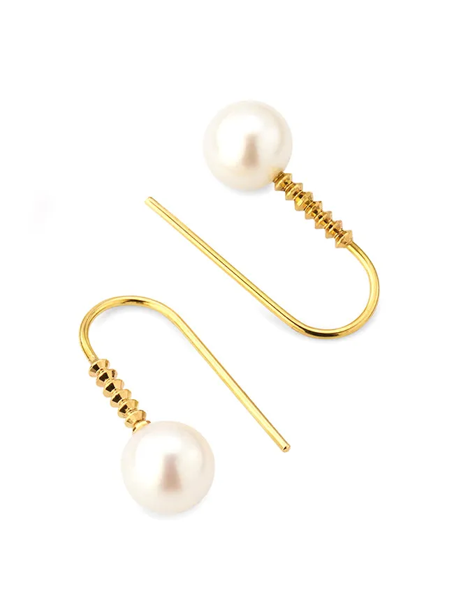 18K Pearl Shimmer Earrings sold by POPPY FINCH product image thumbnail 3