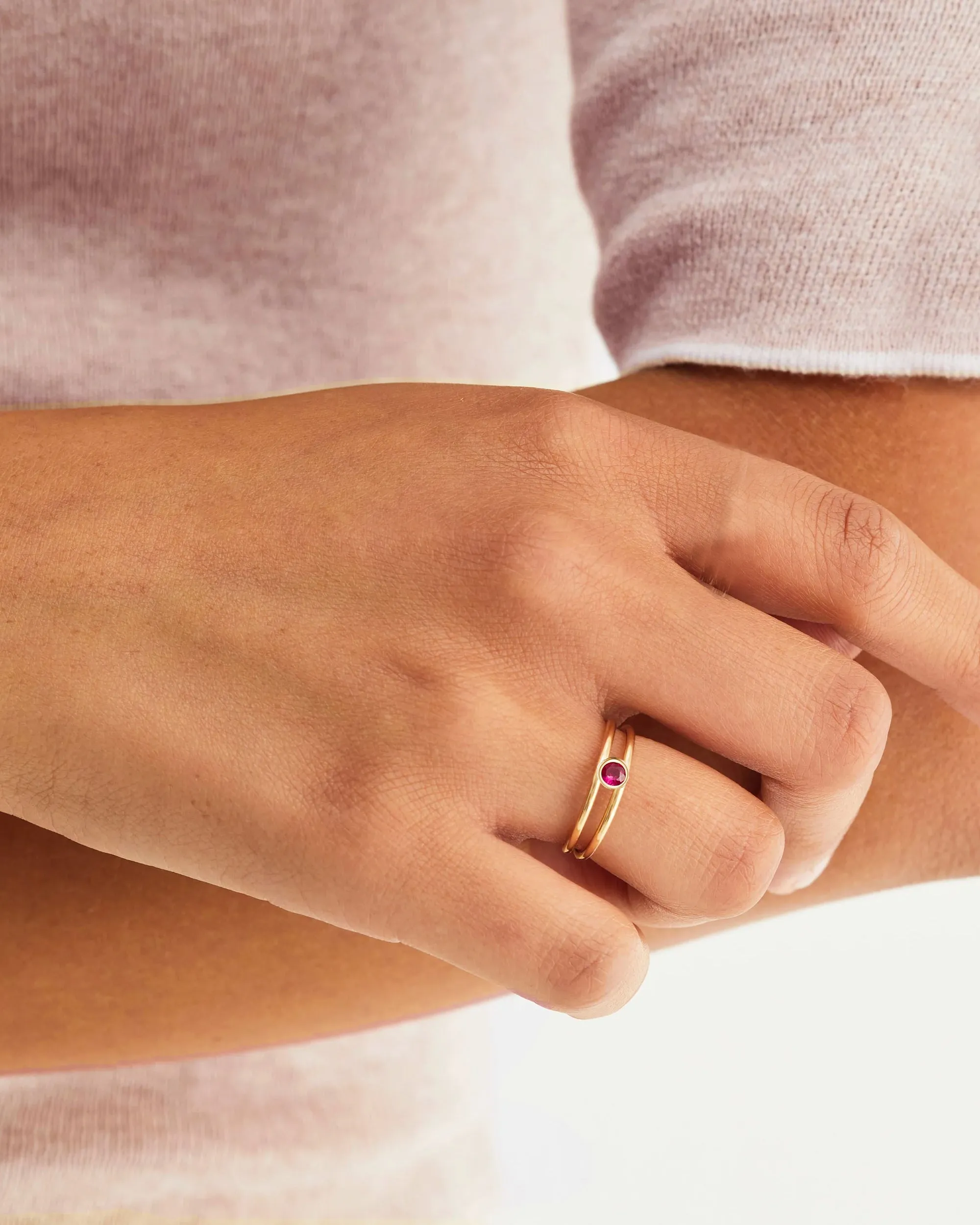 Duo Band Ring sold by POPPY FINCH product image thumbnail 4