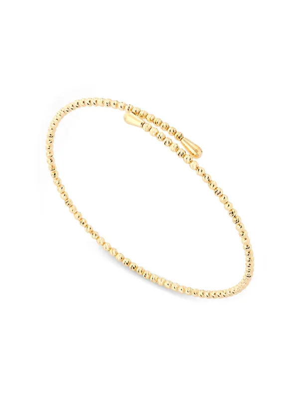 18K Shimmer Bypass Bangle sold by POPPY FINCH