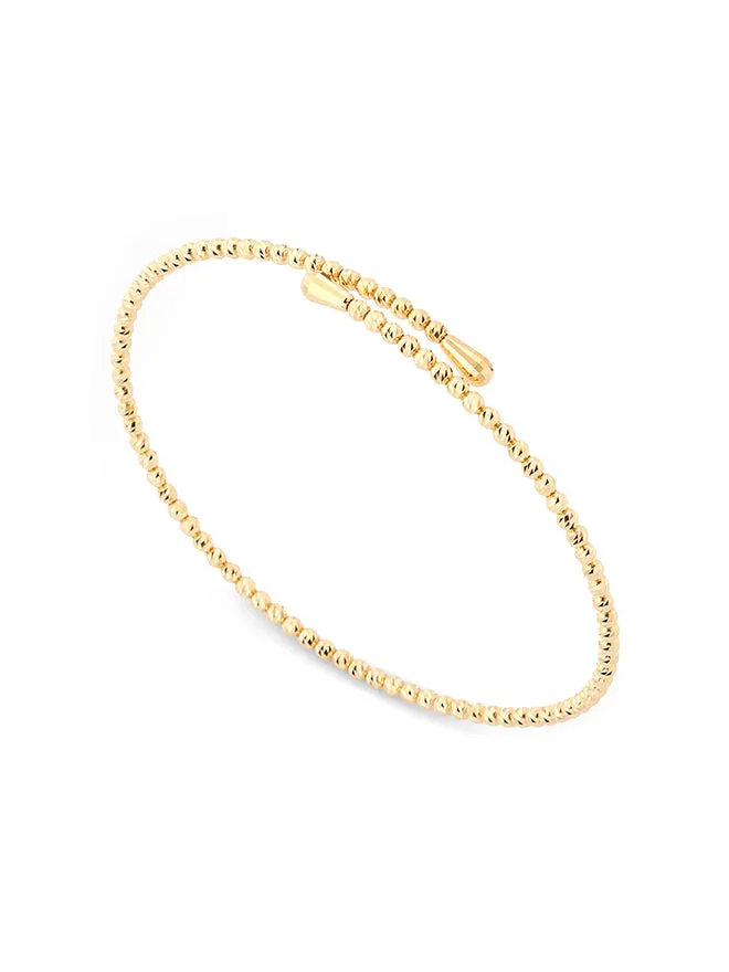 18K Shimmer Bypass Bangle sold by POPPY FINCH