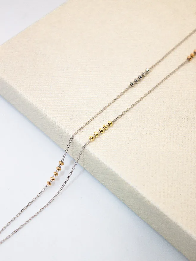 18K Double Shimmer Line Bracelet sold by POPPY FINCH product image thumbnail 2