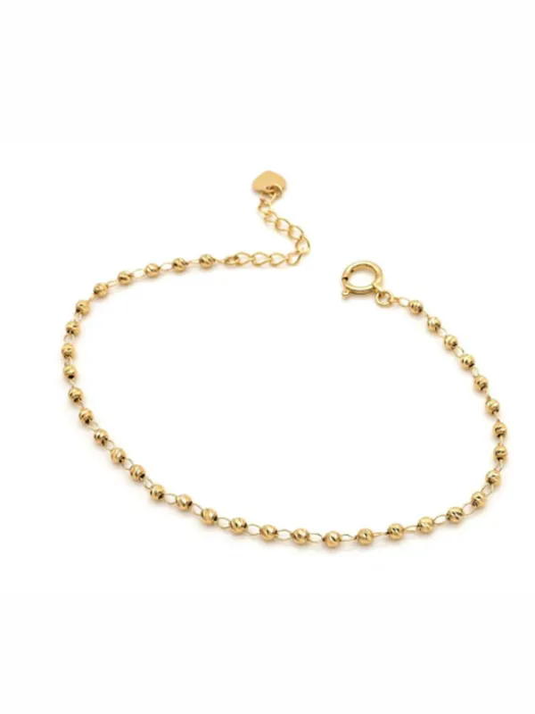 18K Linked Bead Bracelet sold by POPPY FINCH