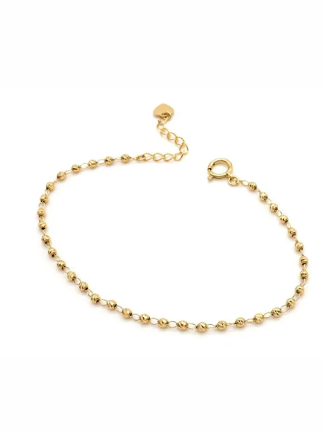 18K Linked Bead Bracelet sold by POPPY FINCH