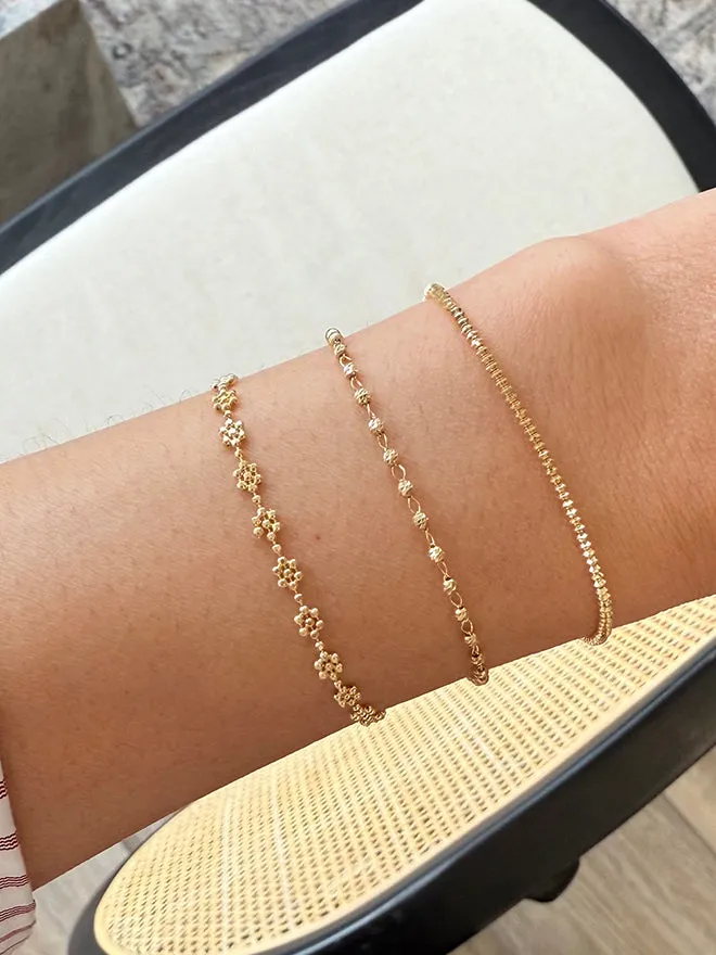 18K Linked Bead Bracelet sold by POPPY FINCH product image thumbnail 2