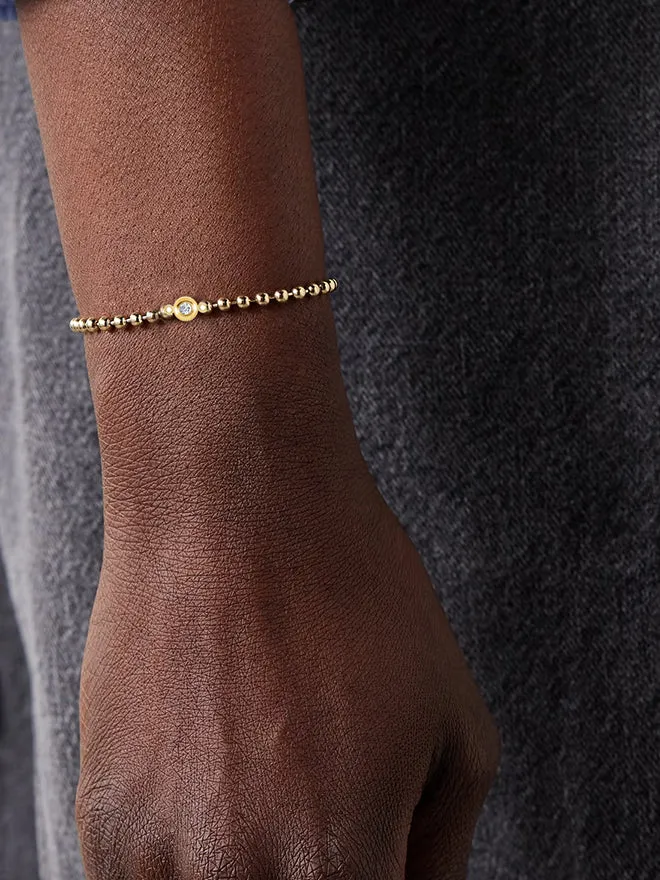 Diamond Dome Ball Chain Bracelet sold by POPPY FINCH product image thumbnail 2