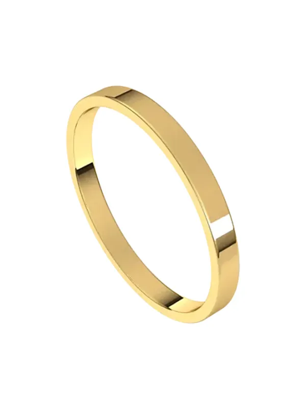 Recycled Gold Flat Wedding Band sold by POPPY FINCH