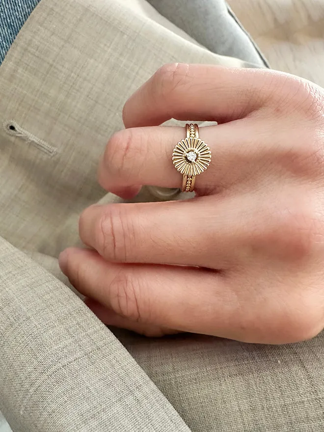Bloom Diamond Spin Ring sold by POPPY FINCH product image thumbnail 4