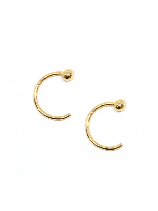 Gold Dot Huggie Earrings sold by POPPY FINCH