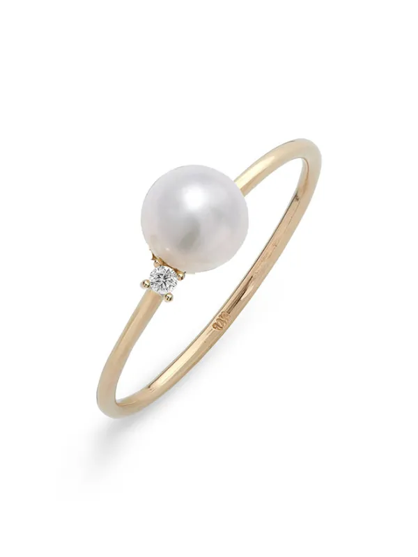 Pearl and Diamond Ring sold by POPPY FINCH