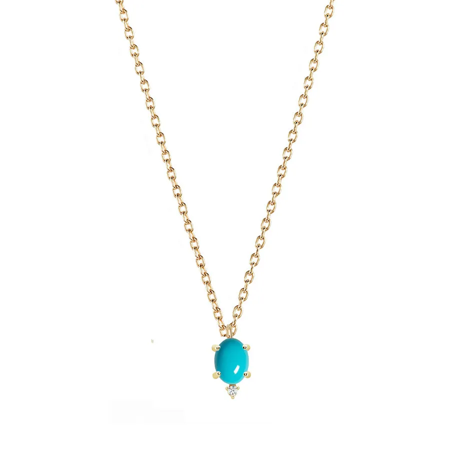 Oval Gem Diamond Pendant Necklace sold by POPPY FINCH
