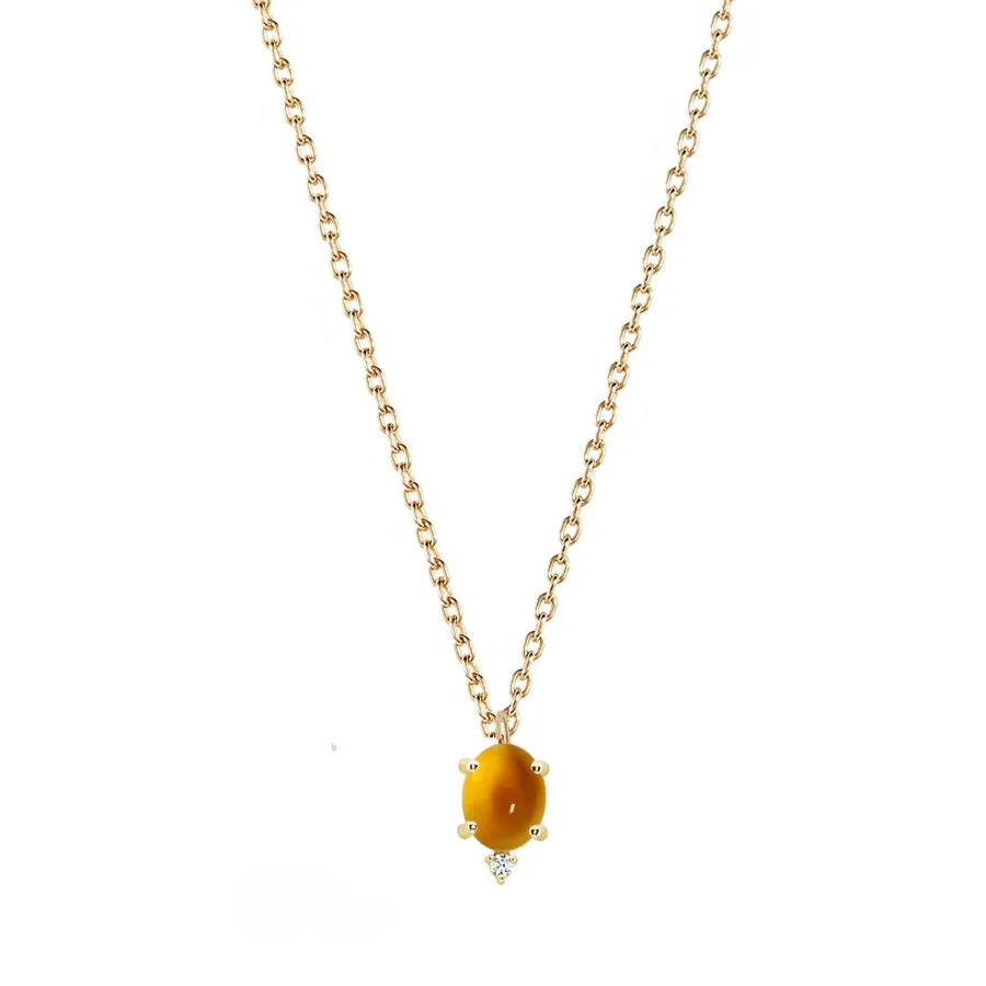 Oval Gem Diamond Pendant Necklace sold by POPPY FINCH product image thumbnail 3