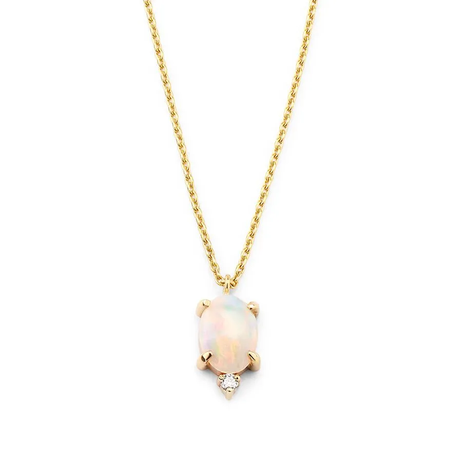 Oval Gem Diamond Pendant Necklace sold by POPPY FINCH product image thumbnail 5