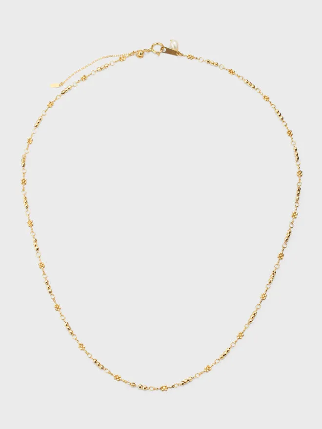 18K Flower Bead Necklace sold by POPPY FINCH product image thumbnail 3
