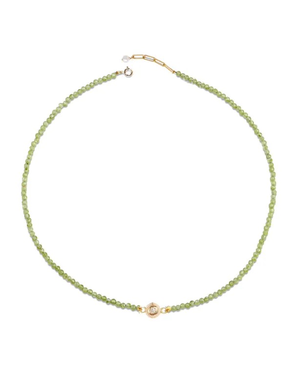 Peridot Diamond Necklace sold by POPPY FINCH