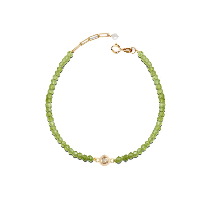 Peridot Diamond Bracelet sold by POPPY FINCH
