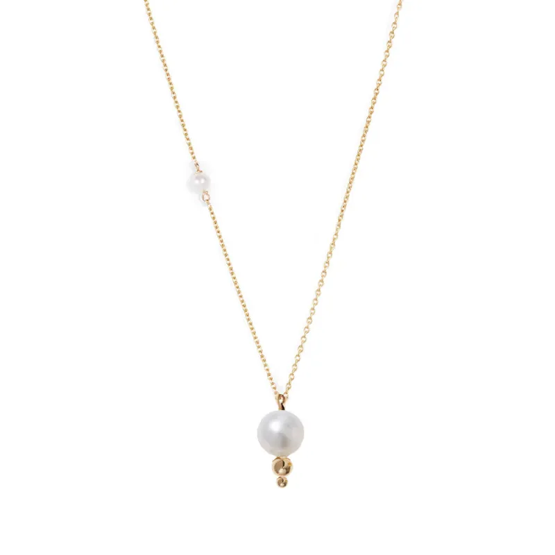 Graduating Pearl Gold Necklace sold by POPPY FINCH