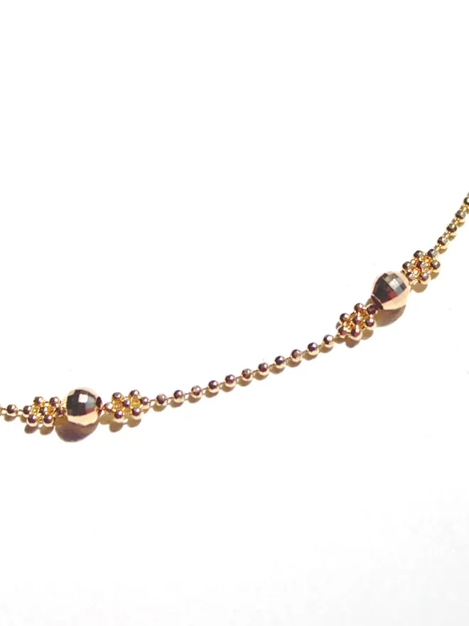 18K Mixed Flower Bead Adjustable Necklace sold by POPPY FINCH product image thumbnail 3