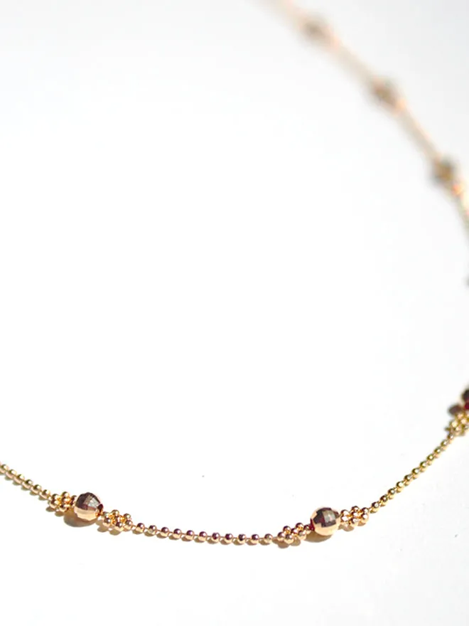 18K Mixed Flower Bead Adjustable Necklace sold by POPPY FINCH product image thumbnail 4