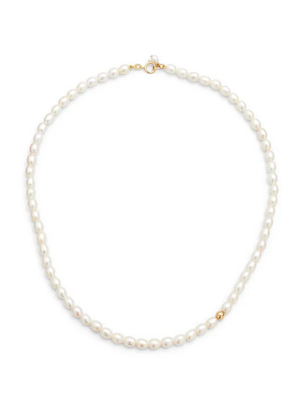 Pearl Gold Nugget Necklace sold by POPPY FINCH