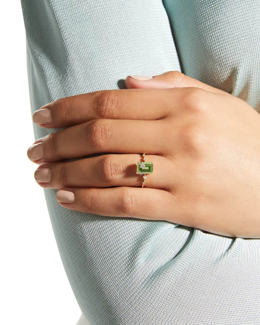 Emerald Cut Gemstone Diamond Ring sold by POPPY FINCH product image thumbnail 2