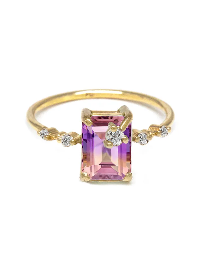 Emerald Cut Gemstone Diamond Ring sold by POPPY FINCH product image thumbnail 5