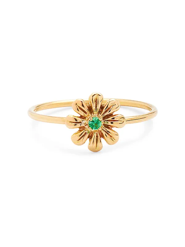 Gold Daisy Gem Ring sold by POPPY FINCH