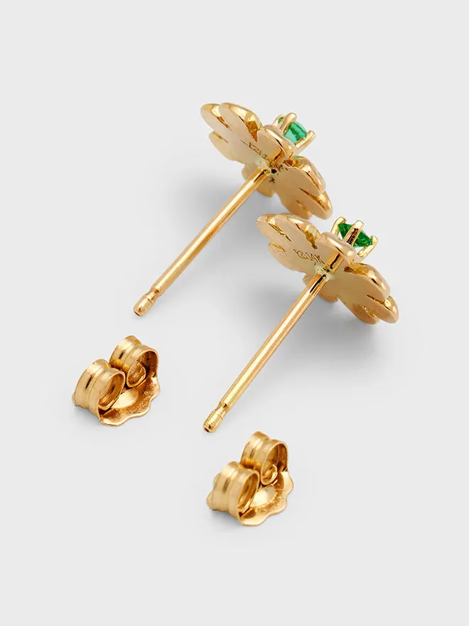 Gold Daisy Gem Stud Earrings sold by POPPY FINCH product image thumbnail 5
