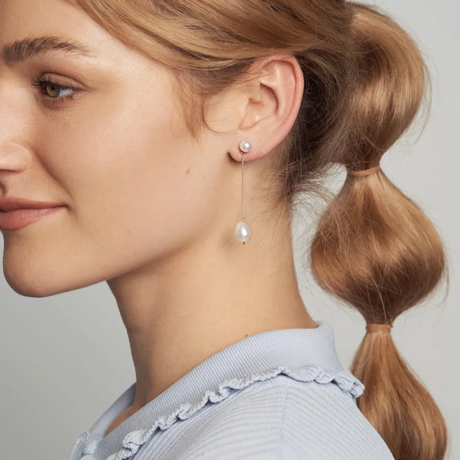 Baroque Pearl Drop Earrings sold by POPPY FINCH product image thumbnail 3
