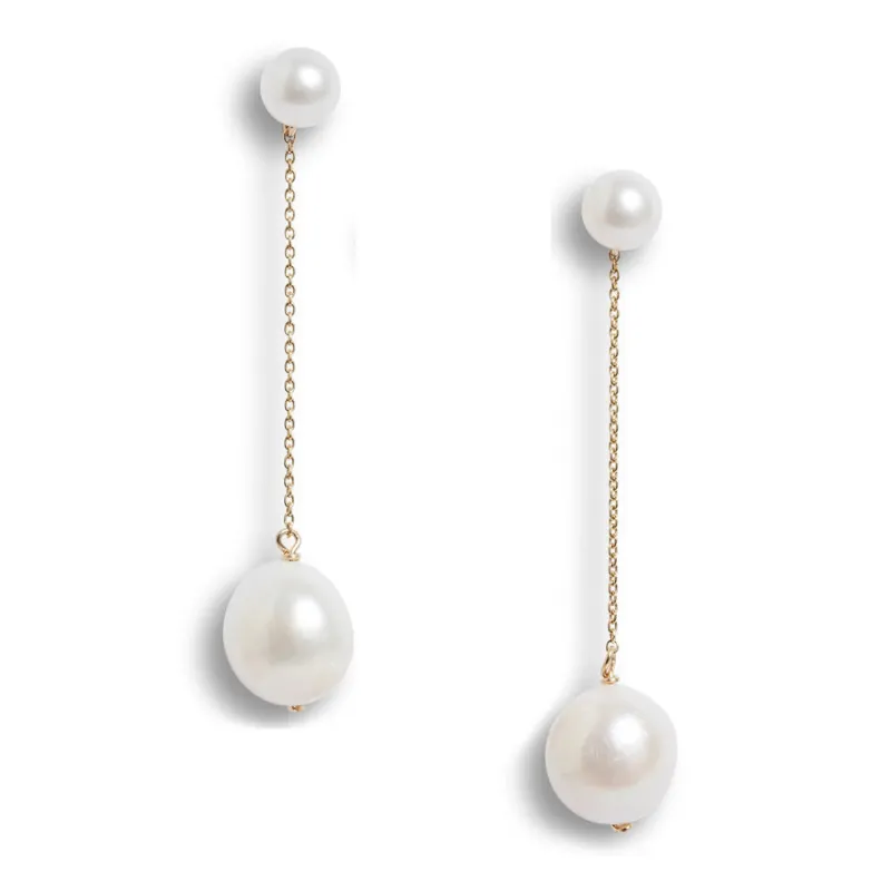 Baroque Pearl Drop Earrings sold by POPPY FINCH
