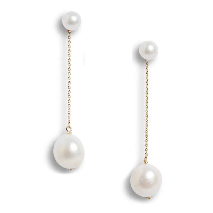 Baroque Pearl Drop Earrings sold by POPPY FINCH