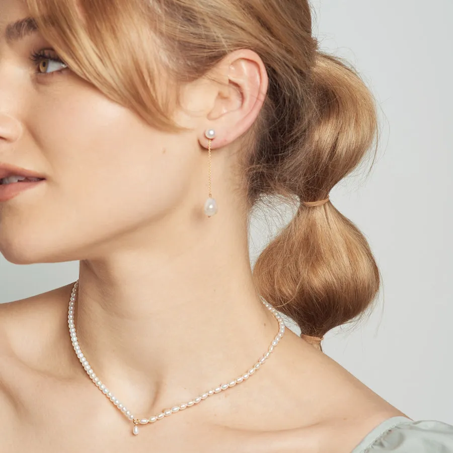 Baroque Pearl Drop Earrings sold by POPPY FINCH product image thumbnail 2