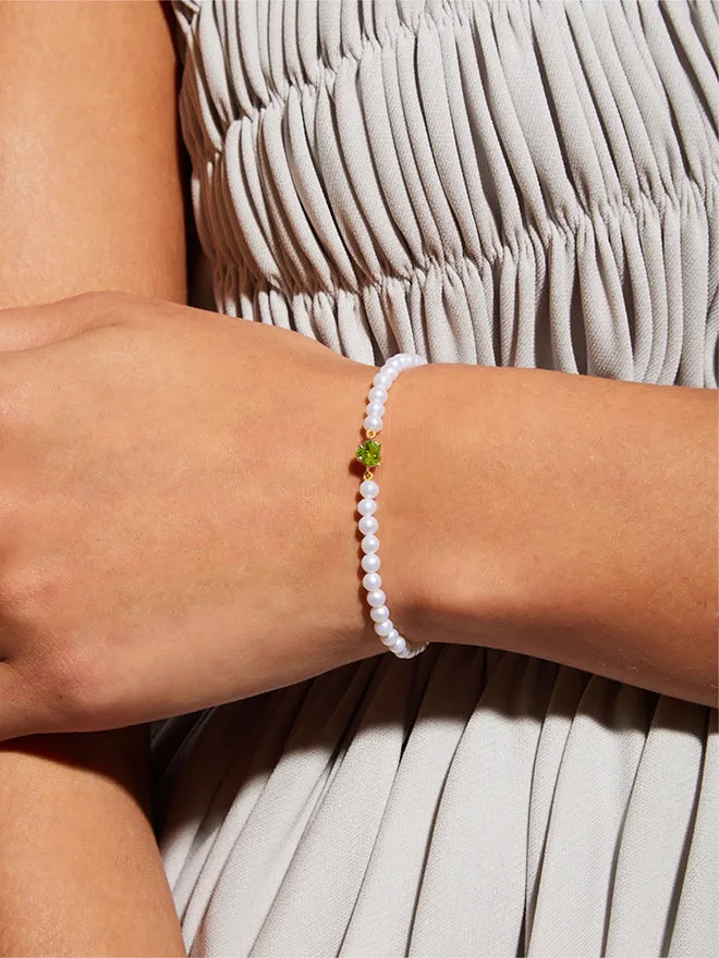 Gem Heart Pearl Bracelet sold by POPPY FINCH product image thumbnail 5