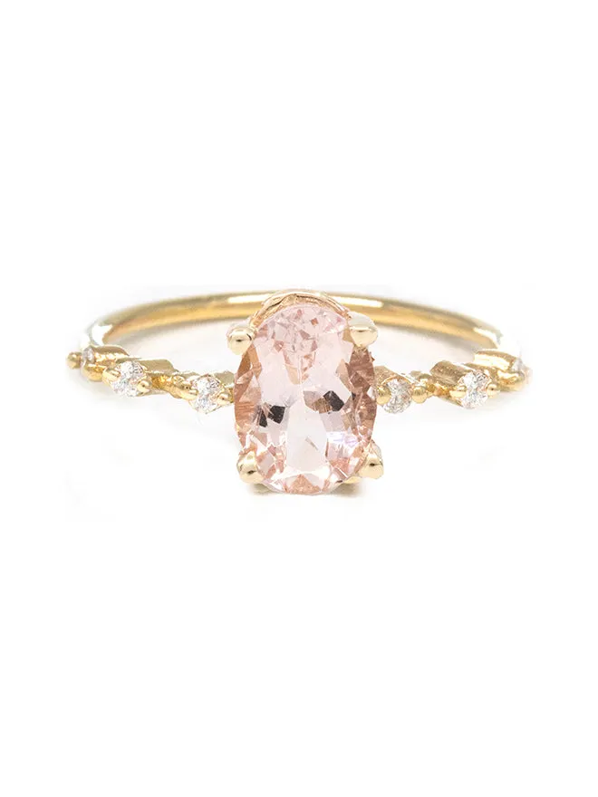 Oval Gemstone Diamond Ring sold by POPPY FINCH