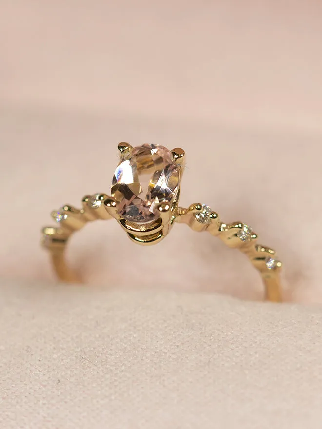 Oval Gemstone Diamond Ring sold by POPPY FINCH product image thumbnail 2