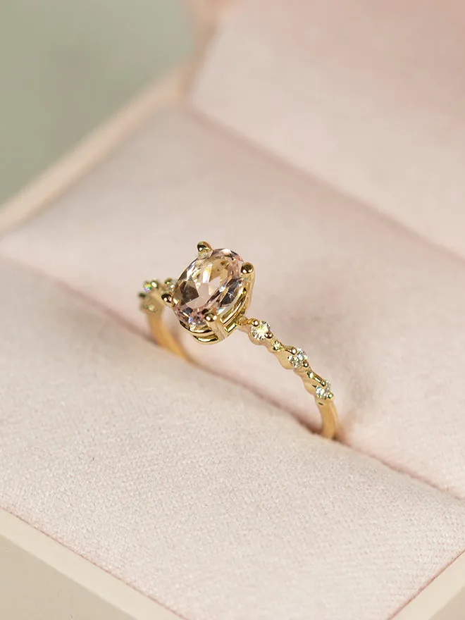 Oval Gemstone Diamond Ring sold by POPPY FINCH product image thumbnail 3