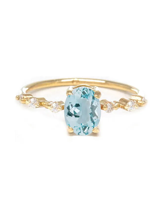 Oval Gemstone Diamond Ring sold by POPPY FINCH product image thumbnail 4