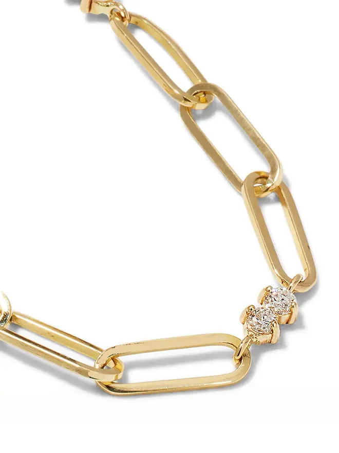 Large Link Diamond Bracelet sold by POPPY FINCH product image thumbnail 3