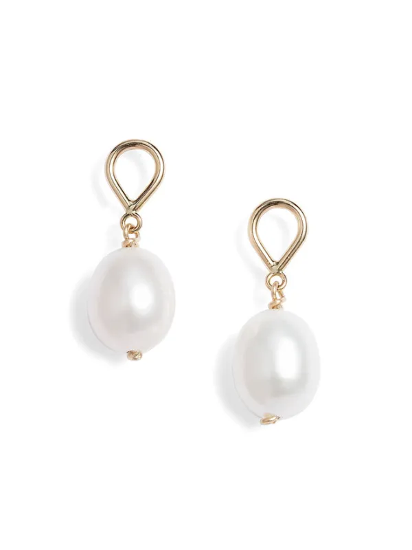 Hourglass Oval Pearl Earrings sold by POPPY FINCH