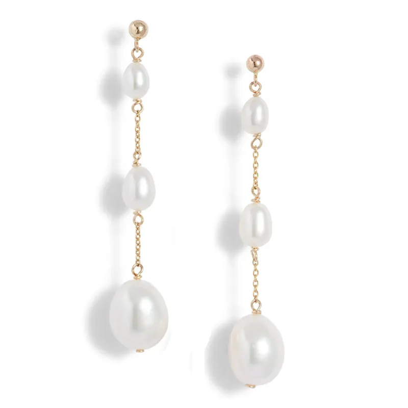 Gradual Oval Pearl Earrings sold by POPPY FINCH