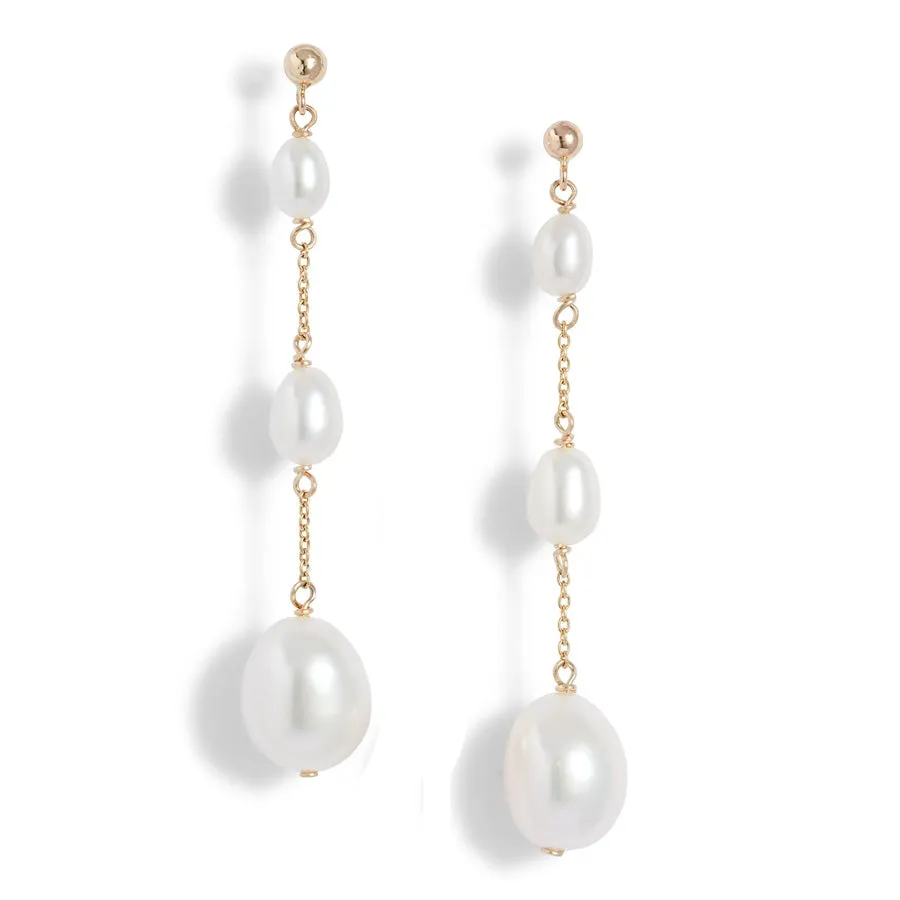 Gradual Oval Pearl Earrings sold by POPPY FINCH