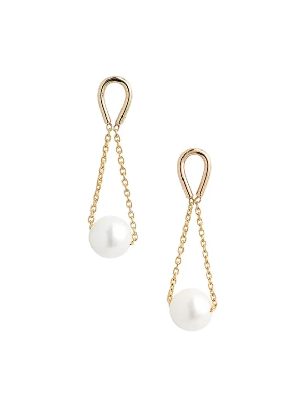 Petite Hourglass Pearl Earrings sold by POPPY FINCH