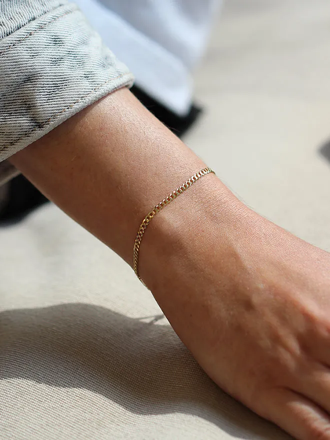 Curb Chain Bracelet sold by POPPY FINCH product image thumbnail 2