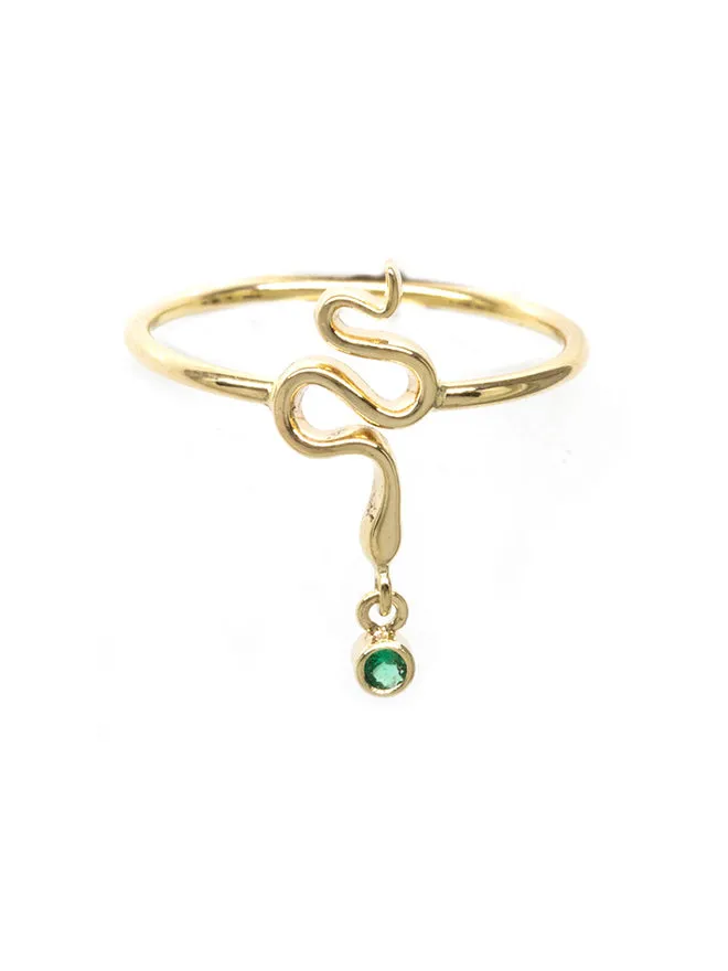 Serpent Gem Drop Ring sold by POPPY FINCH product image thumbnail 2