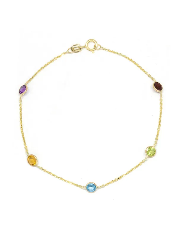 Rainbow Gem Bracelet sold by POPPY FINCH