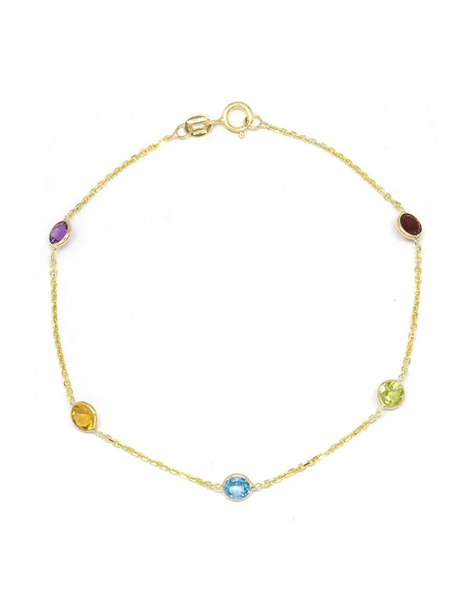 Rainbow Gem Bracelet sold by POPPY FINCH