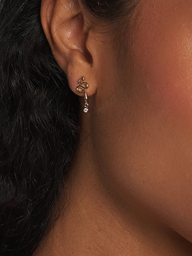 Serpent Gem Drop Earrings sold by POPPY FINCH product image thumbnail 5
