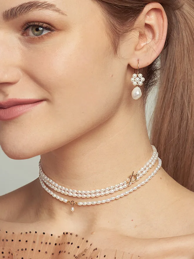 40" Petite Oval Pearl Toggle Necklace sold by POPPY FINCH product image thumbnail 2