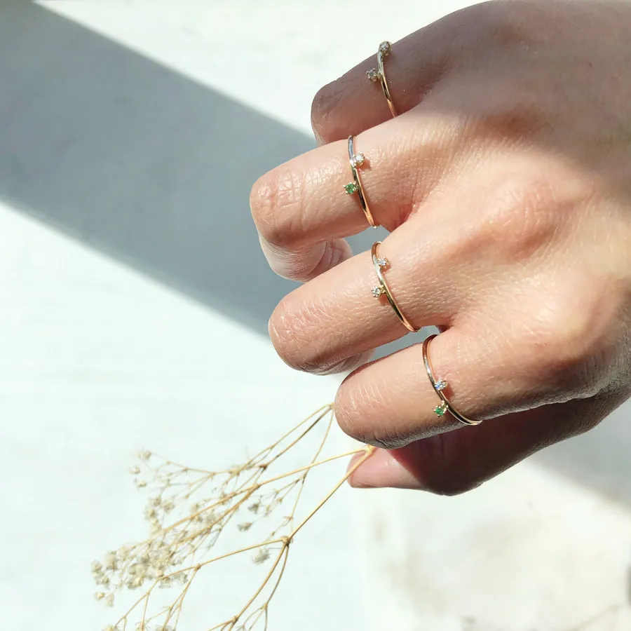 Double Gem Ring sold by POPPY FINCH product image thumbnail 4